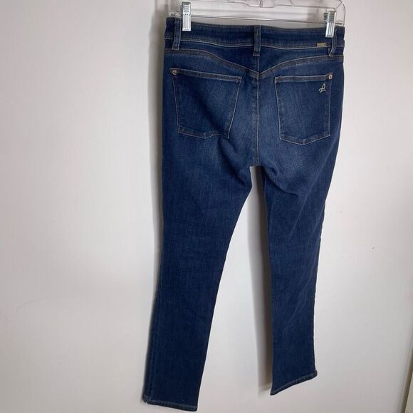 DL1961 Angel Mid Rise‎ Skinny Ankle Jean Size 27 6 Dark Wash Denim 4 Way Stretch - Picture 2 of 7